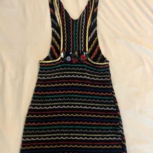 Free People Sleeveless Embroidered Sweater